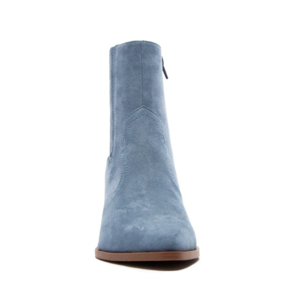 !! NEW !! Faux Suede Ankle Cowboy Boots in Ocean Blue - Picture 6 of 11